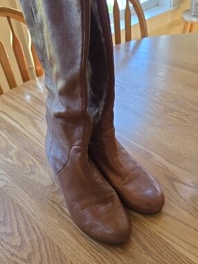 bp Brown Over-the-Knee Leather Boots 🟨 TOTE